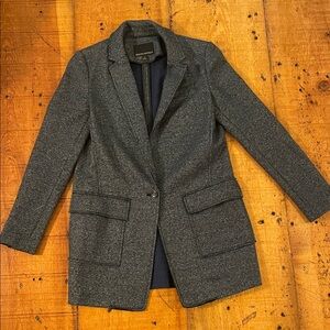 Banana Republic Charcoal Navy Textured Blazer